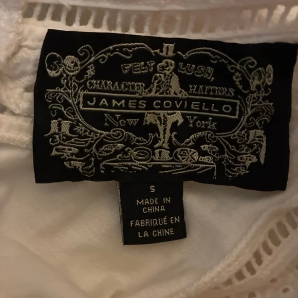 Anthropologie James Coviello White Lace Blouse Sz S EUC - Picture 4 of 10